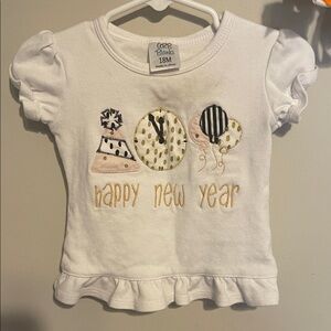 Happy New Year girls embroidery ARB Blanks 18 month girl